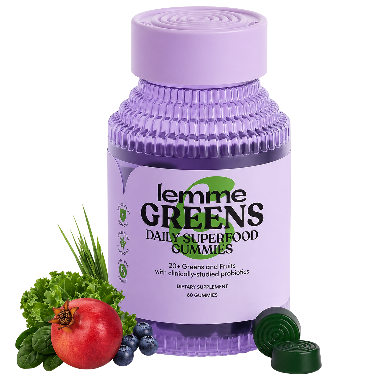Lemme GREENS Daily Superfood Gummines