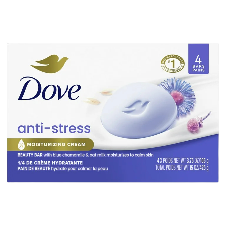 Dove Soap Bar Anti-Stress Blue Chamomile & Oat Milk