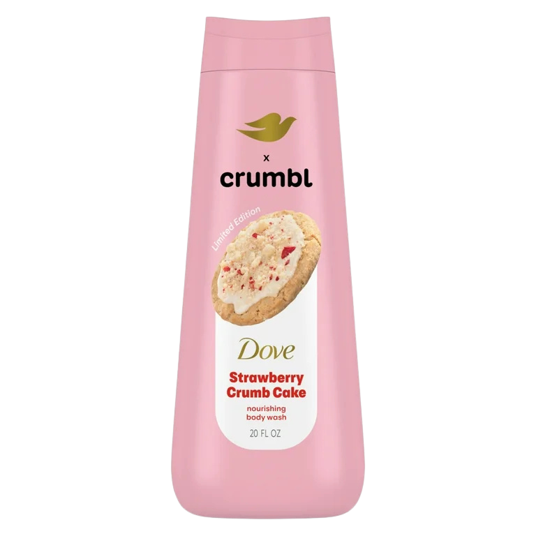 Dove x Crumbl Body Wash Strawberry Crumb Cake
